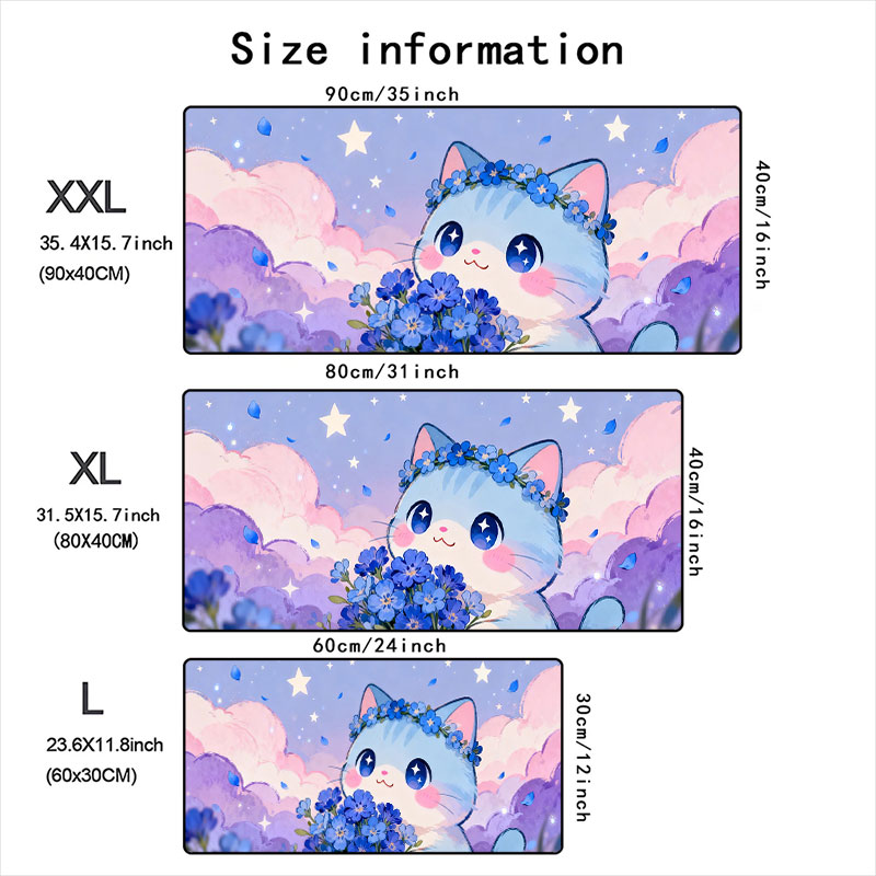 1pc Pink-purple Cloud Cat Mous - Pc Gaming Pink recension och pris