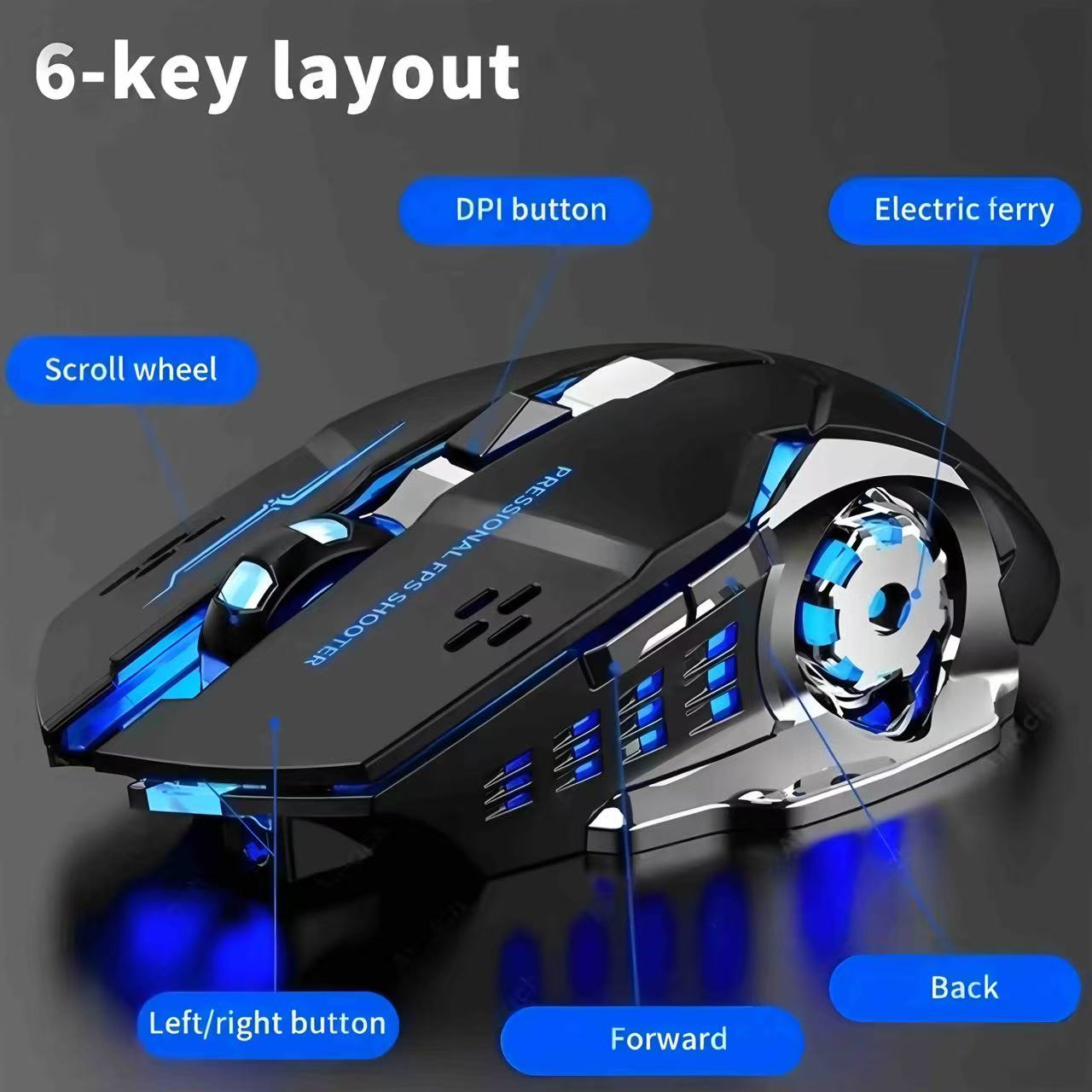 Bluetooth Mouse Gaming Compute - Pc Gaming Pink recension och pris